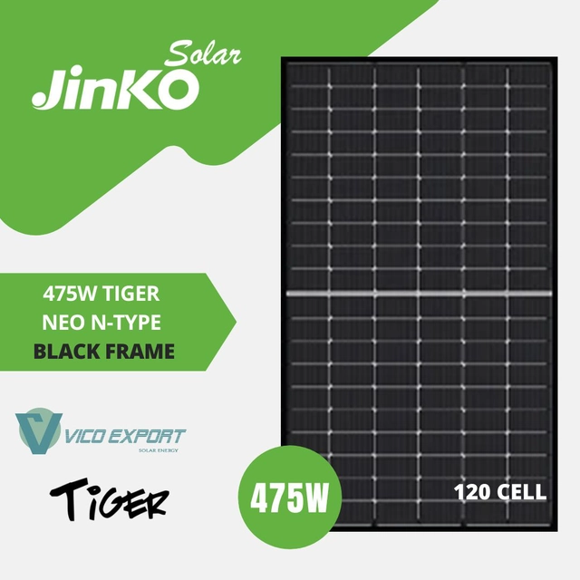 Jinko Solar JKM475N 60HL4 V BF Jinko Solar 475W Päikesepaneeli N