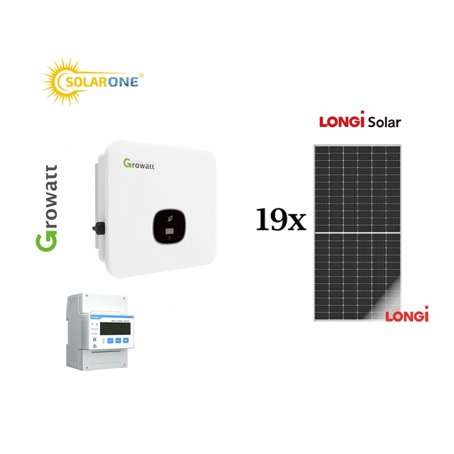 Longi Kit Sistem Fotovoltaic Trifazat 10 KW Invertor Growatt Si 19