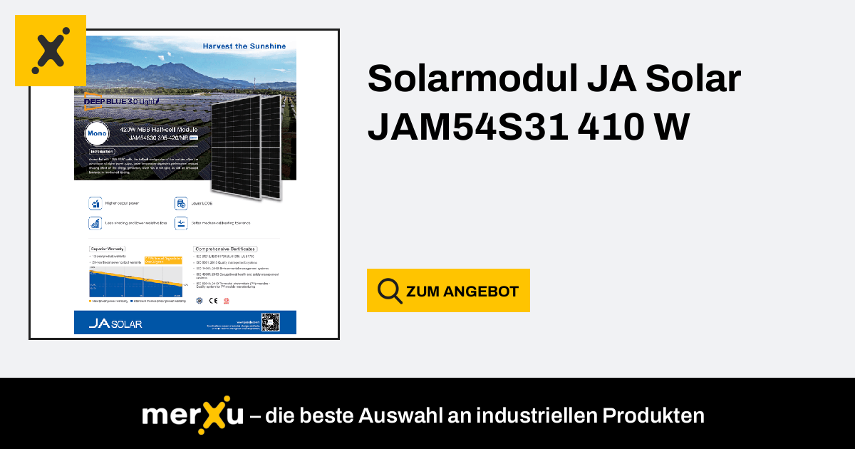 Solarmodul Ja Solar Jam S W Merxu