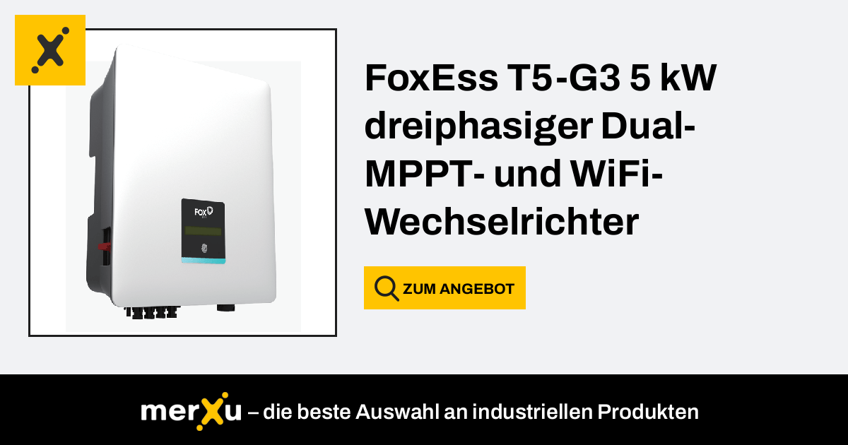 Fox Ess FoxEss T5 G3 5 KW Dreiphasiger Dual MPPT Und WiFi