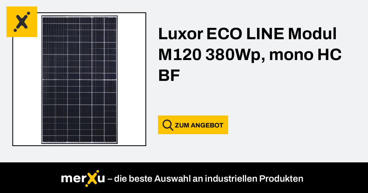 Luxor ECO LINE Modul M120 380Wp Mono HC BF M120 380Wp MerXu