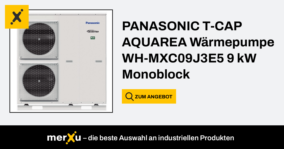 Panasonic T CAP AQUAREA Wärmepumpe WH MXC09J3E5 9 kW Monoblock merXu