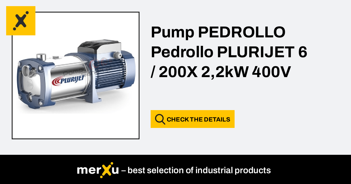 Pedrollo Pump Plurijet X Kw V Merxu Negotiate Prices