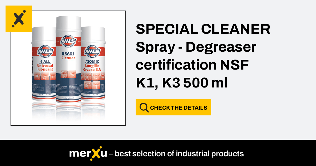 Nils Special Cleaner Spray Degreaser Certification Nsf K K Ml