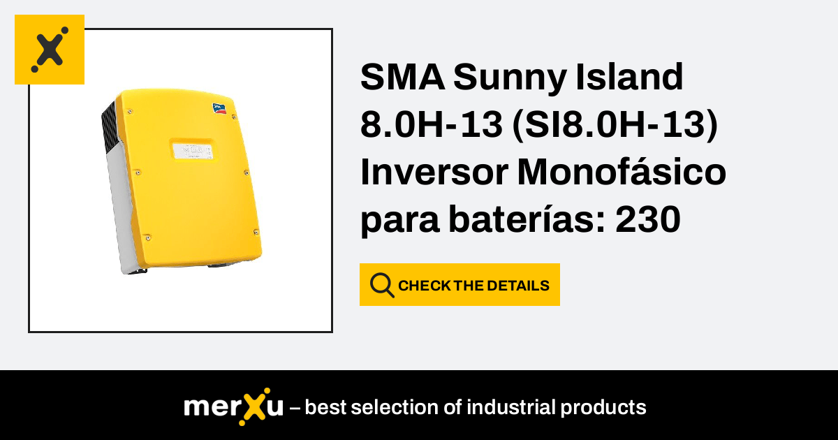 Sma Sunny Island H Si H Inversor Monof Sico Para Bater As