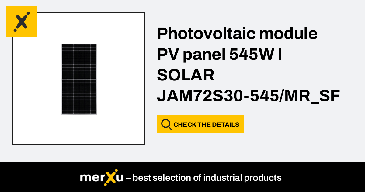 Photovoltaic Module Pv Panel W I Solar Jam S Mr Sf Silver