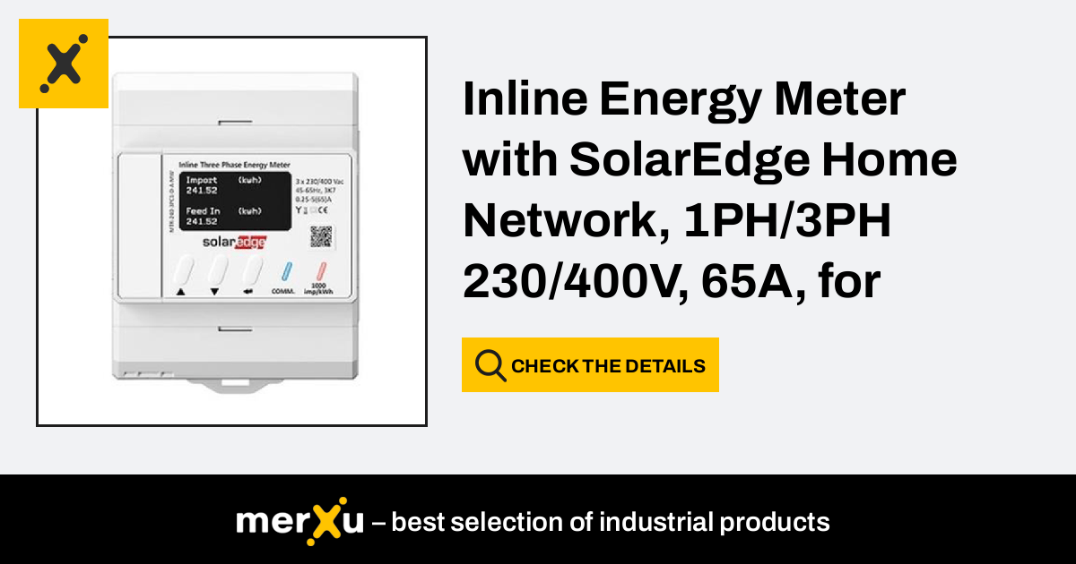 Solaredge Inline Energy Meter With Home Network Ph Ph V A