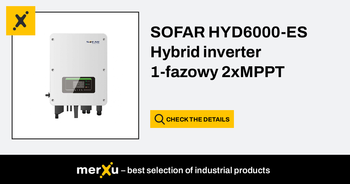 Sofar Solar SOFAR Hybrid Inverter HYD6000 EP 1 Fazowy 2xMPPT SOF HYD