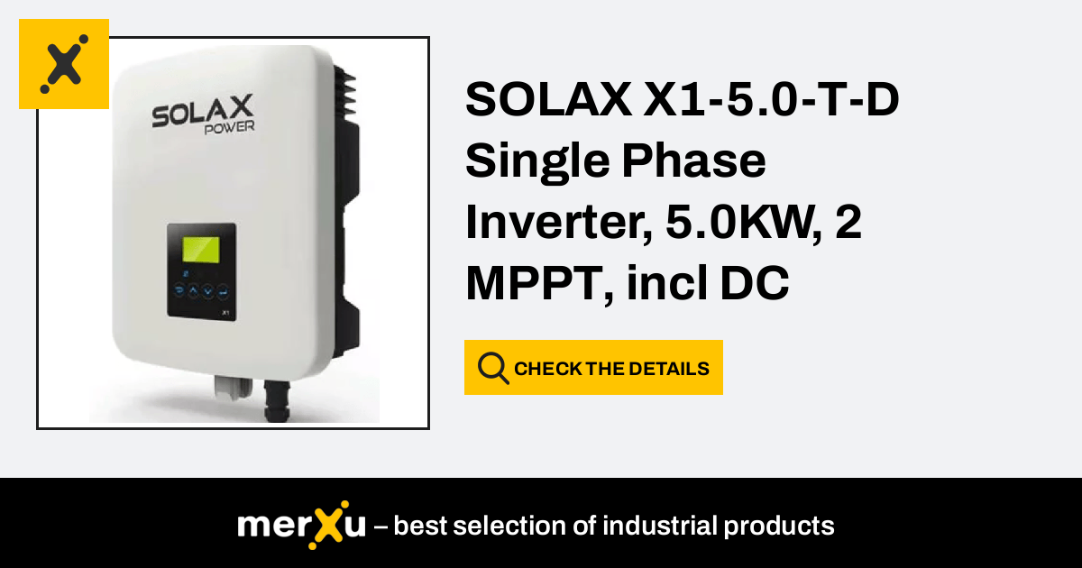 Solax Power Solax X T D Single Phase Inverter Kw Mppt Incl