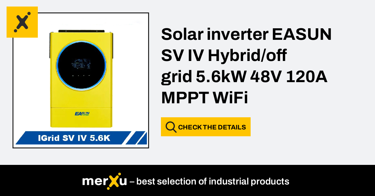 Solar Inverter EASUN SV IV Hybrid Off Grid 5 6kW 48V 120A MPPT WiFi