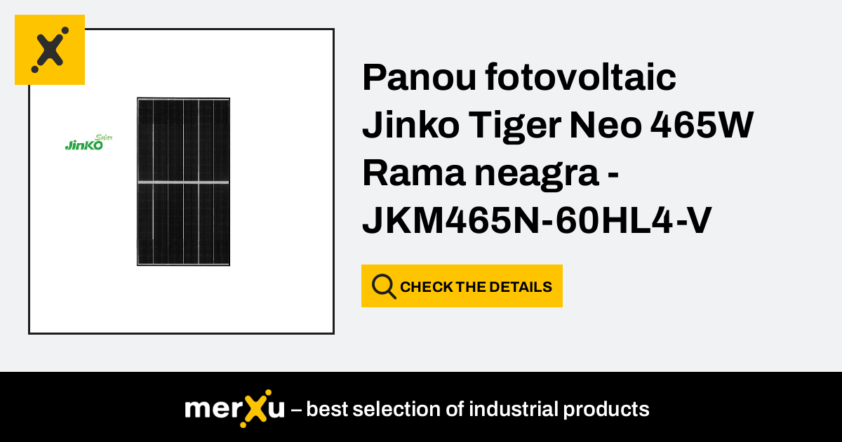 Jinkosolar Panou Fotovoltaic Jinko Tiger Neo W Rama Neagra Jkm N