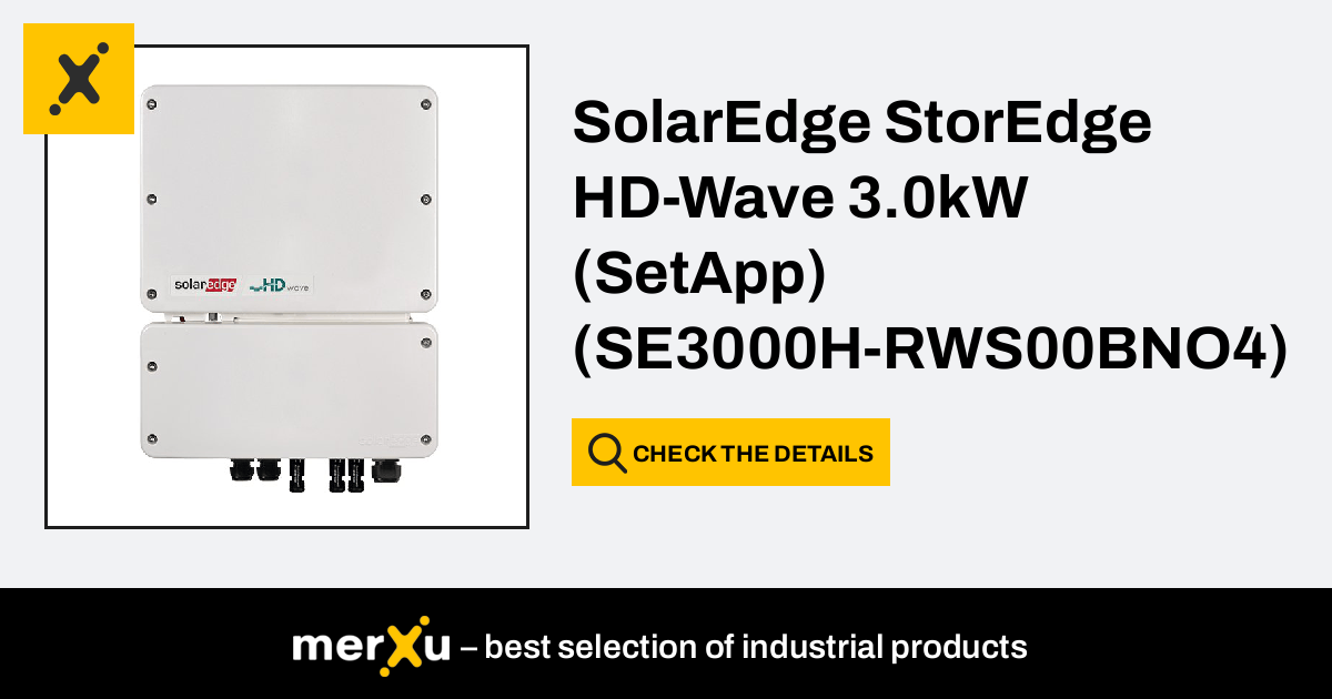 Solaredge Storedge Hd Wave Kw Setapp Se H Rws Bno Inversor