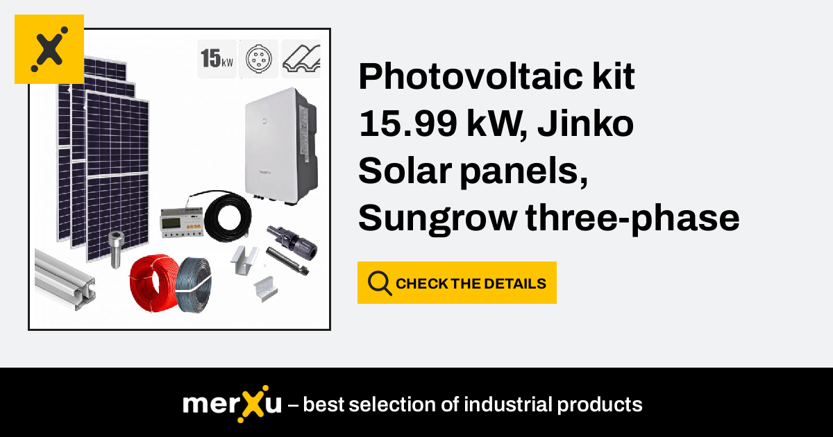 JinkoSolar Photovoltaic Kit 15 99 KW Jinko Solar Panels Sungrow Three