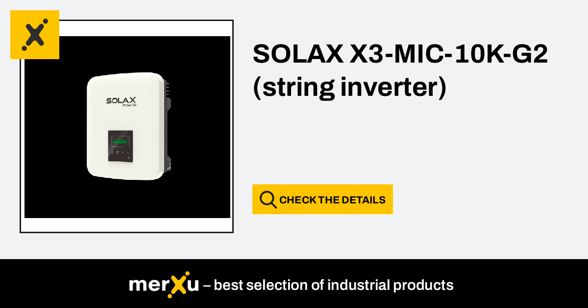 Solax Power Solax X Mic K G String Inverter Merxu Negotiate