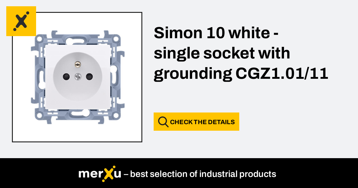 Kontakt Simon Simon 10 White Single Socket With Grounding CGZ1 01 11