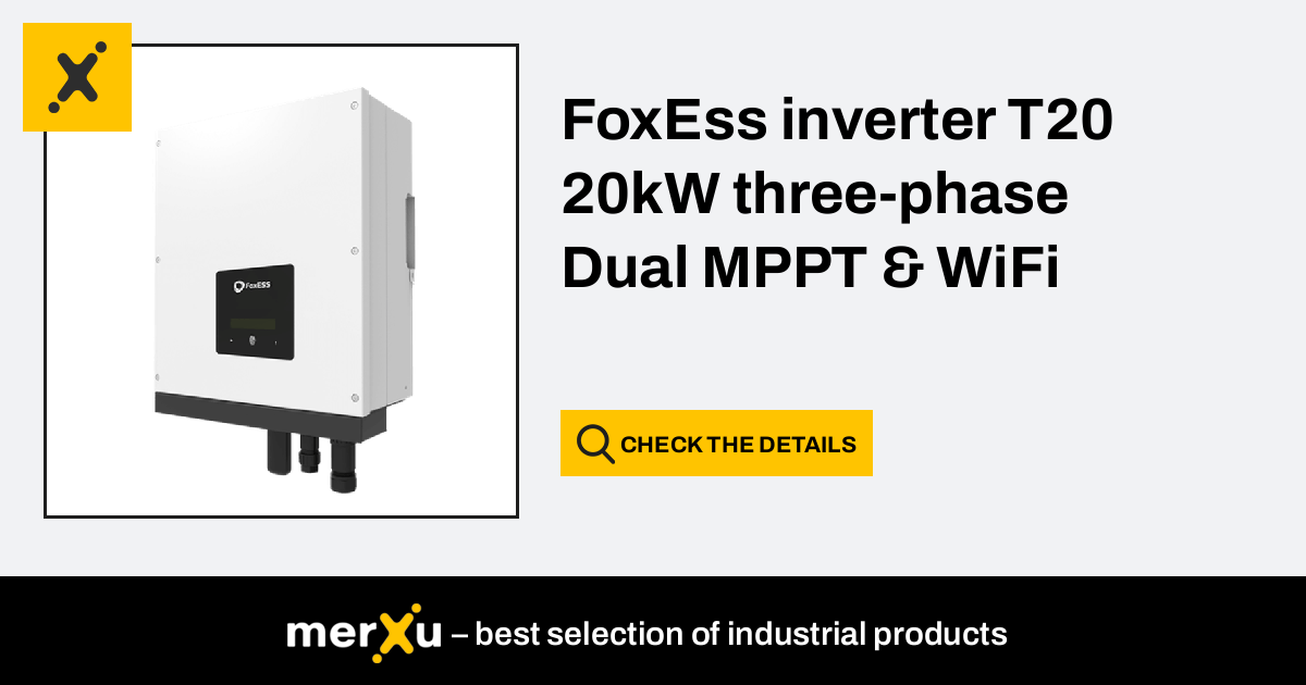 Fox Ess Foxess Inverter T Kw Three Phase Dual Mppt Wifi Merxu