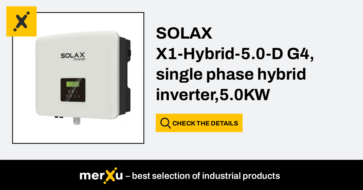 Solax X Hybrid D G Single Phase Hybrid Inverter Kw Inverter