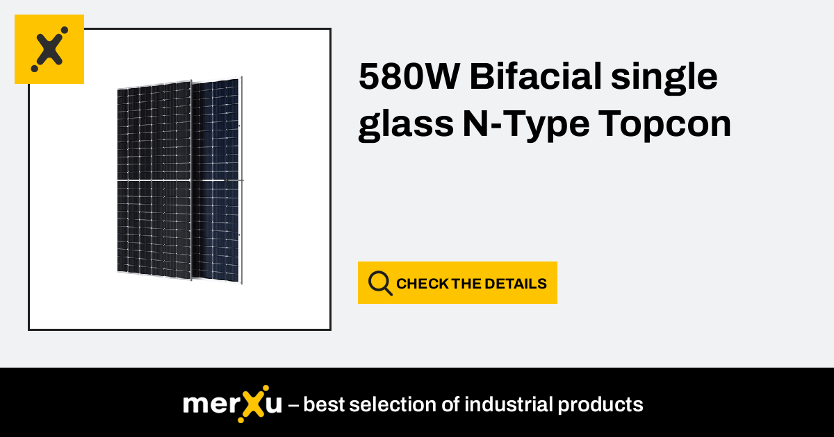 Shinefar Solar 580W Bifacial Single Glass N Type Topcon SF M18 144 560