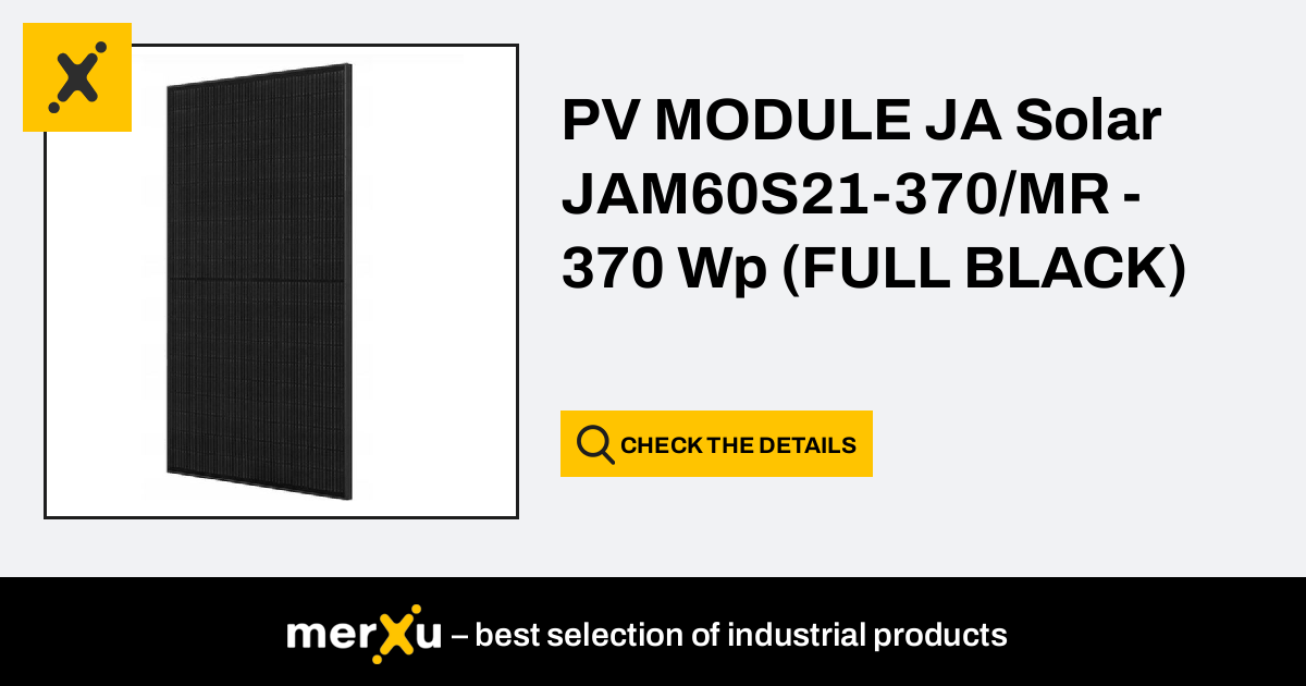 Ja Solar PV MODULE JAM60S21 370 MR 370 Wp FULL BLACK MerXu