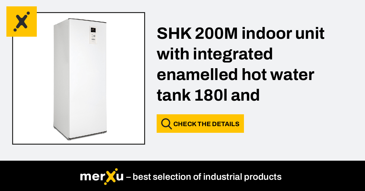 Nibe SHK 200M Indoor Unit With Integrated Enamelled Hot Water Tank 180l