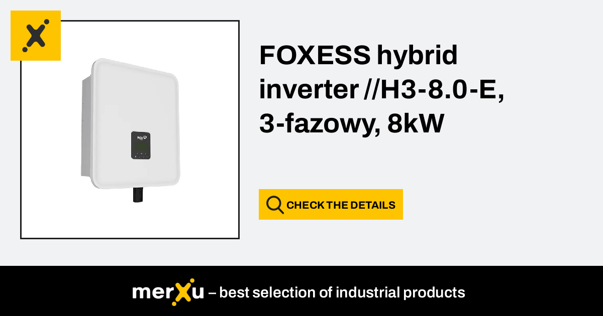 Fox Ess FOXESS Hybrid Inverter H3 8 0 E 3 Fazowy 8kW MerXu