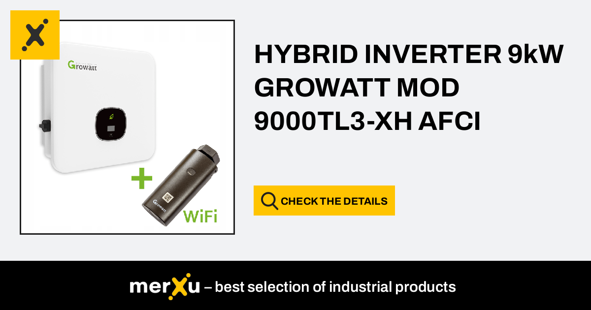 HYBRID INVERTER 9kW GROWATT MOD 9000TL3 XH AFCI MerXu