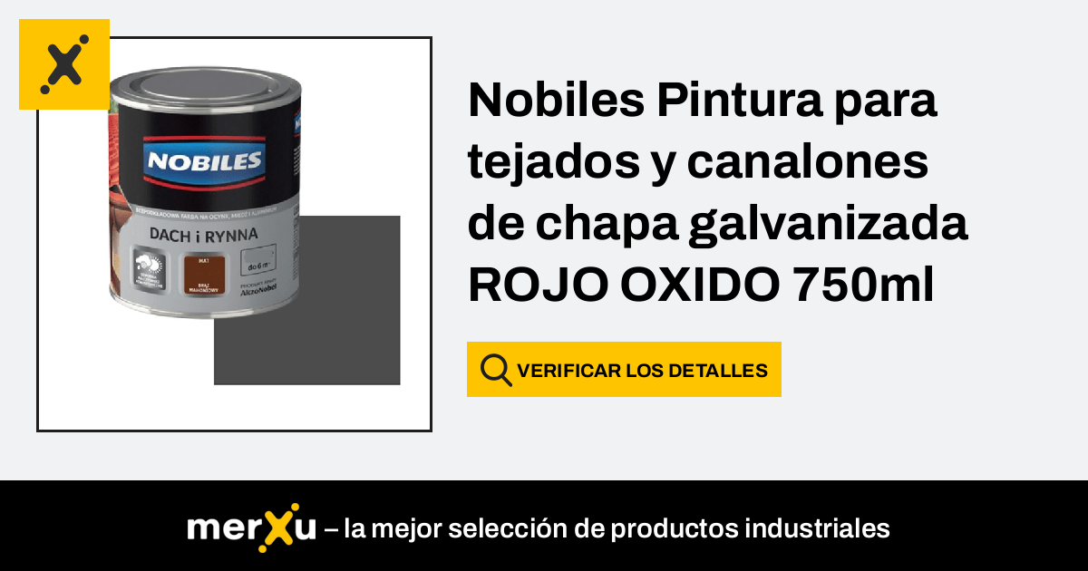 Nobiles Pintura Para Tejados Y Canalones De Chapa Galvanizada Rojo