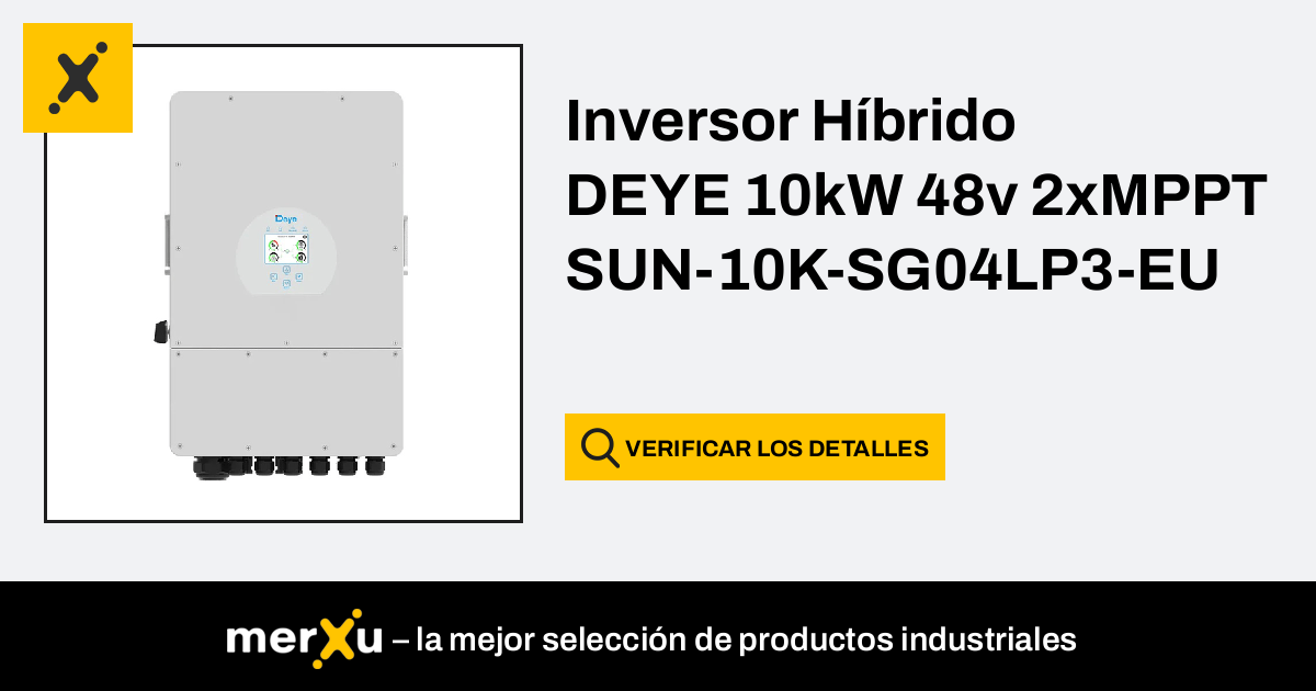 Inversor híbrido DEYE 10kW 48v 2xMPPT SUN 10K SG04LP3 EU merXu