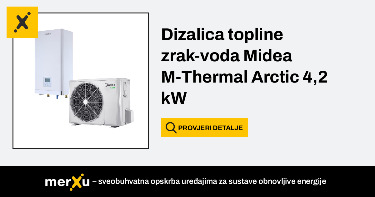 Midea Dizalica Topline Zrak Voda M Thermal Arctic 4 2 KW MerXu