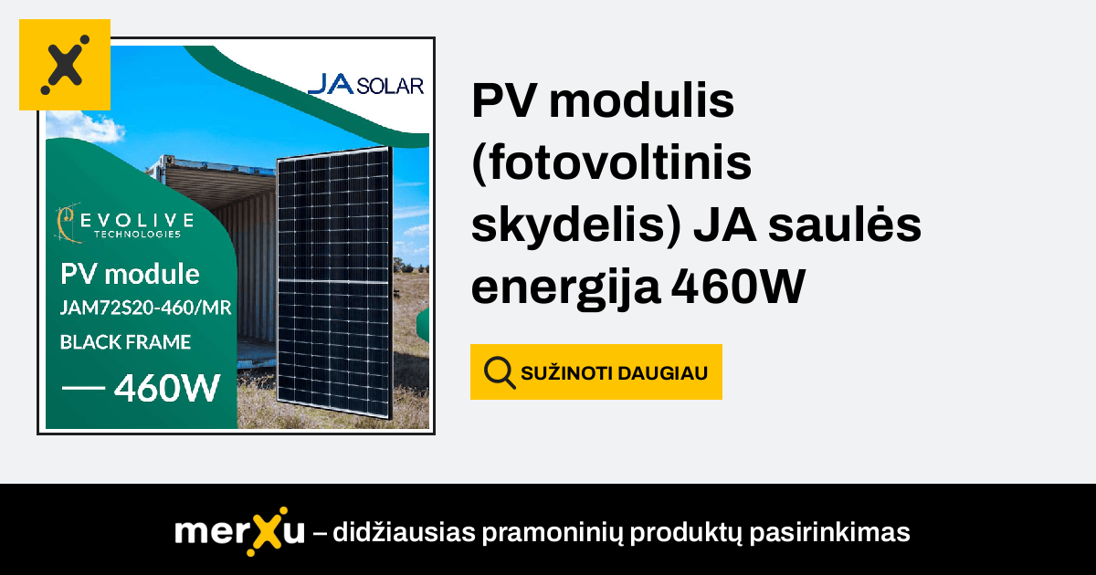 Ja Solar Pv Modulis Fotovoltinis Skydelis Ja Saul S Energija W