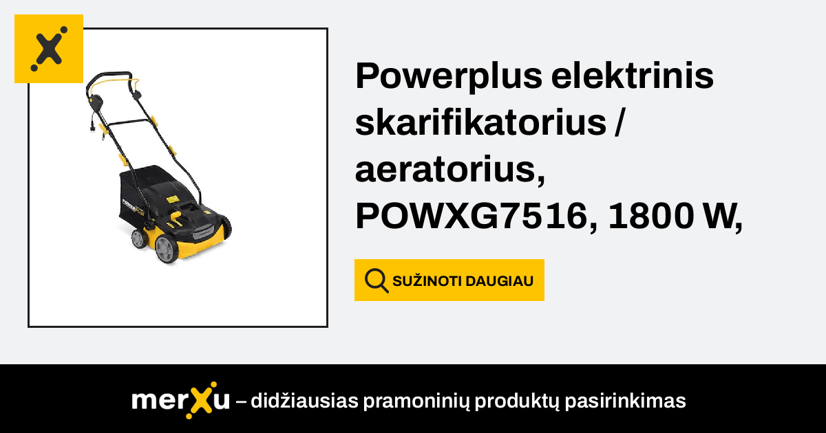 Powerplus Elektrinis Skarifikatorius Aeratorius POWXG7516 1800 W