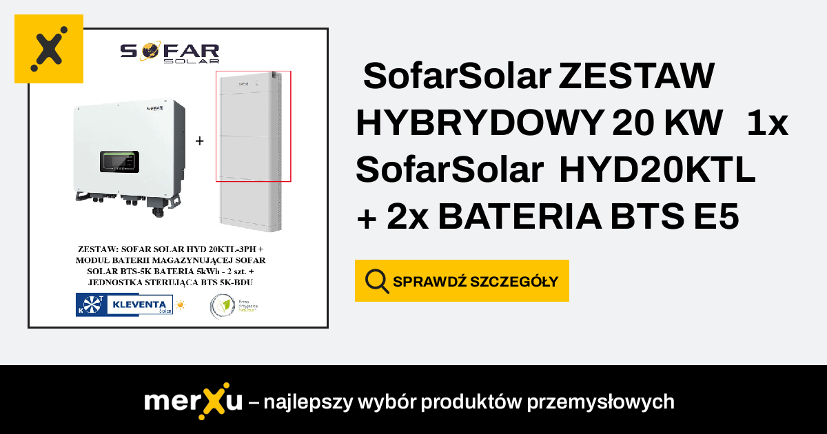 Sofar Solar SofarSolar ZESTAW HYBRYDOWY 20 KW 1x SofarSolar HYD20KTL