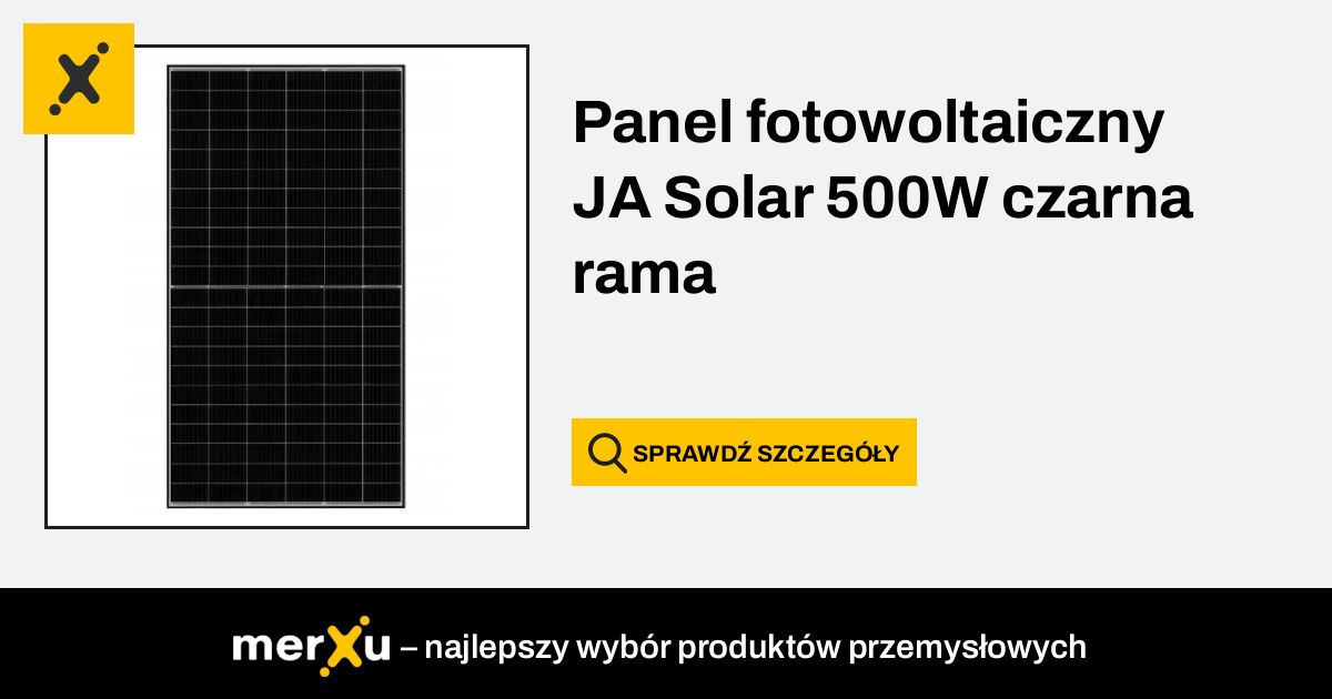 Ja Solar Panel Fotowoltaiczny W Czarna Rama Merxu