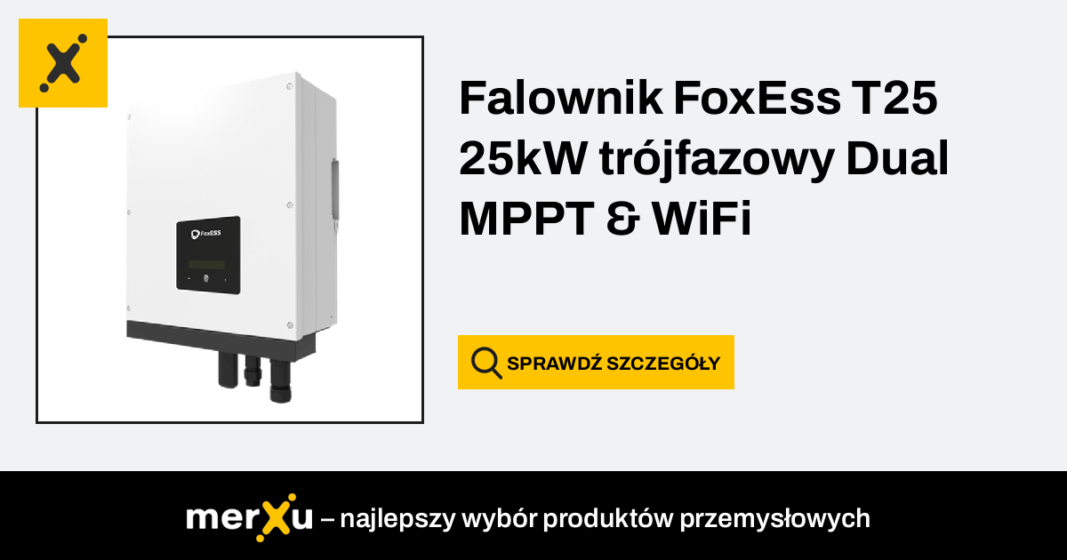 Falownik Foxess T Kw Tr Jfazowy Dual Mppt Wifi Merxu