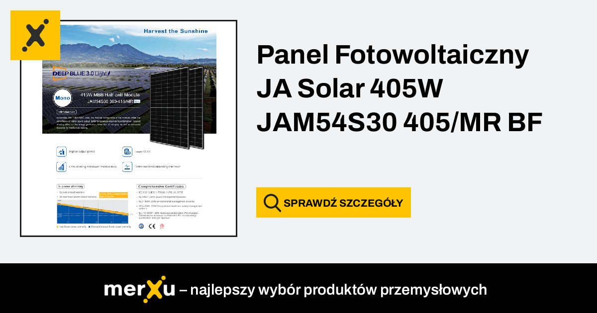 Ja Solar Panel Fotowoltaiczny 405W JAM54S30 405 MR BF MerXu