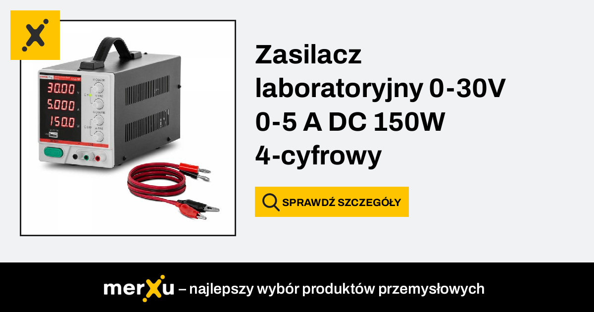 Stamos Zasilacz laboratoryjny 0 30V 0 5 A DC 150W 4 cyfrowy wyświetlacz