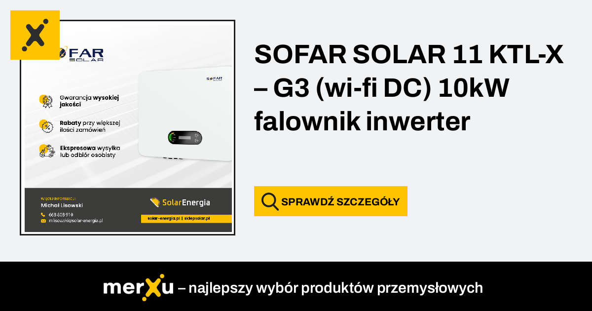 Sofar Solar Falownik Sieciowy Ktlx G Kw Fazowy Merxu