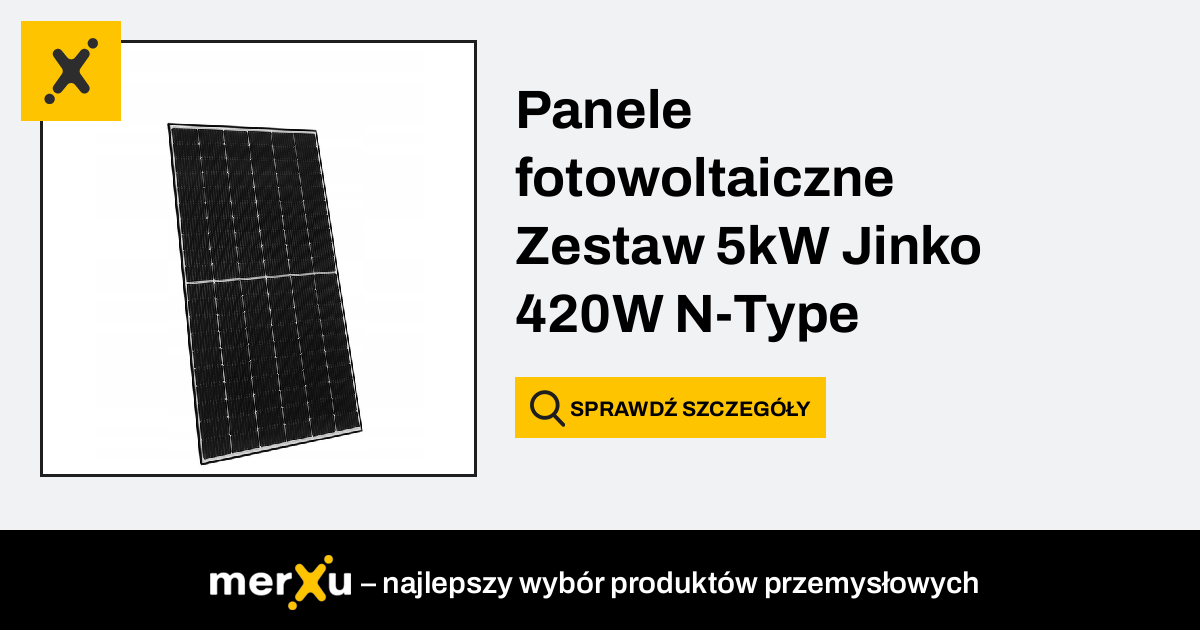 JinkoSolar Panele Fotowoltaiczne Zestaw 5kW Jinko 420W N Type MerXu