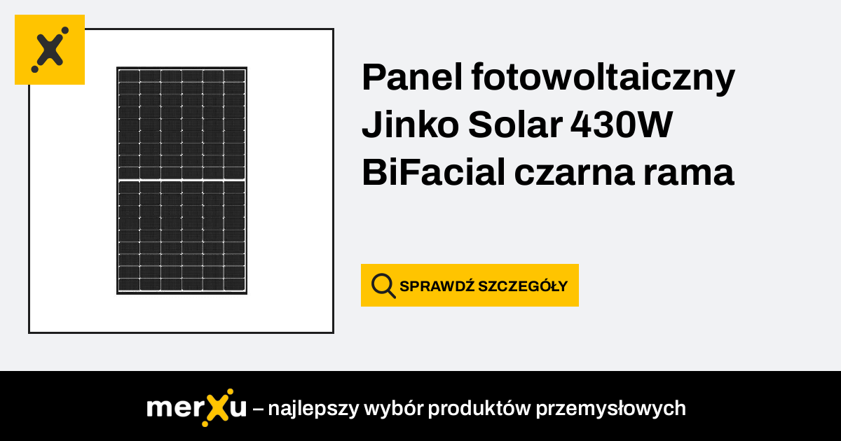 JinkoSolar Panel Fotowoltaiczny Jinko Solar 430W BiFacial Czarna Rama