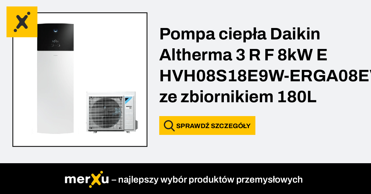 Pompa ciepła Daikin Altherma 3 R F 8kW EHVH08S18E9W ERGA08EV ze