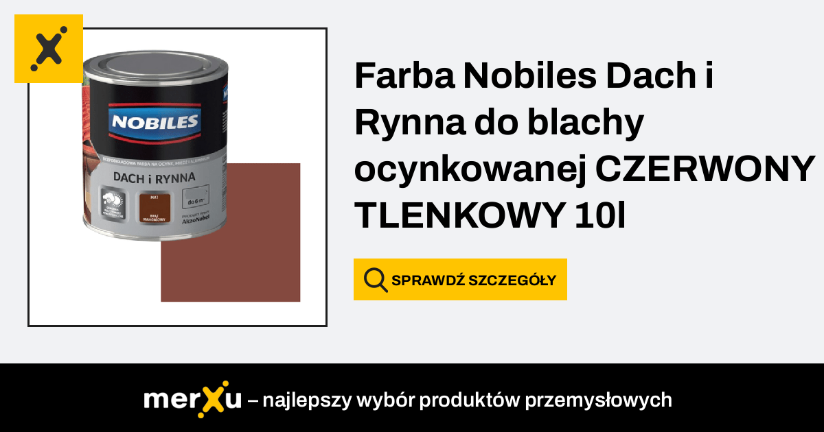 Nobiles Farba Dach I Rynna Do Blachy Ocynkowanej Czerwony Tlenkowy L