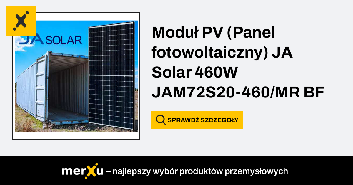 Ja Solar Moduł PV Panel fotowoltaiczny 460W JAM72S20 460 MR BF