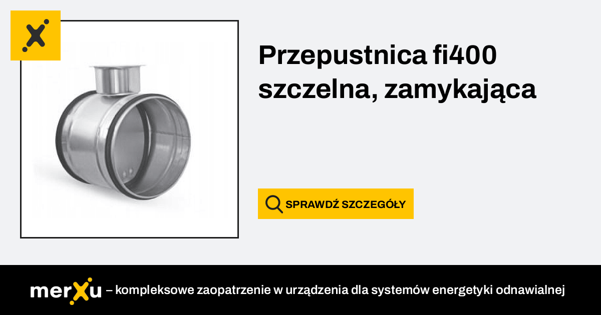 Alnor Przepustnica fi400 szczelna zamykająca DAT 400 merXu