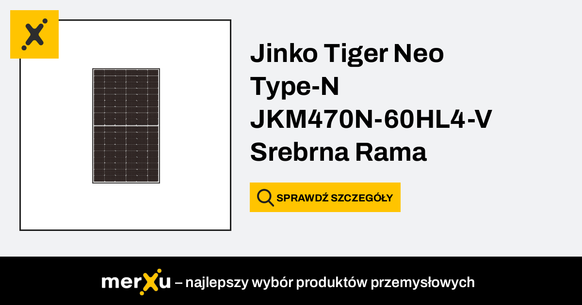 JinkoSolar Moduł Fotowoltaiczny Jinko Solar JKM 470N 60HL4 V merXu