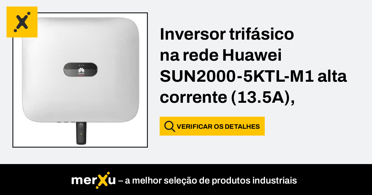 Huawei Inversor trifásico na rede alta corrente 13 5A WLAN 4G 5 kW