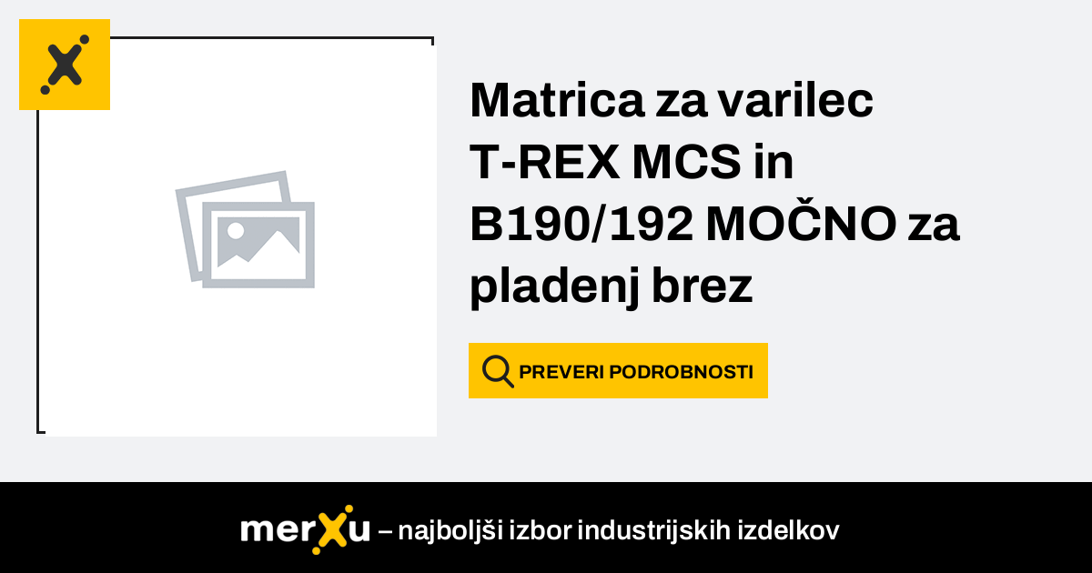 Hendi Matrica za varilec T REX MCS in B190 192 MOČNO za pladenj brez