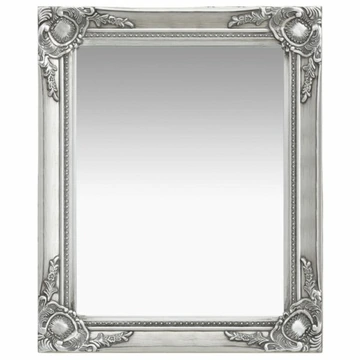 Baroque Wall Mirror 50 X 60 Cm Silver, Silver Baroque Mirror