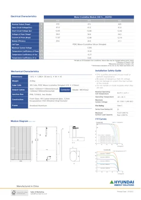 Fiches techniques Hyundai DG (FB) Series - Page 2