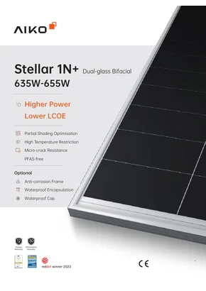 Solcellsmodul AIKO G650-MCH72Dw 650W Silver