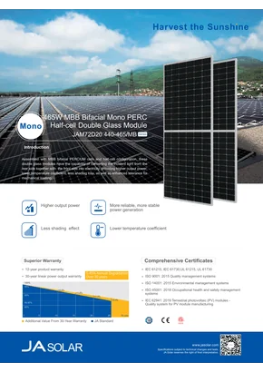 Photovoltaikmodul Ja Solar JAM72D20-465/MB 465W Schwarz